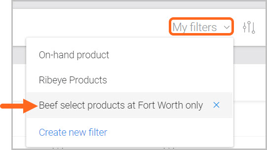 Using filters to quickly find information